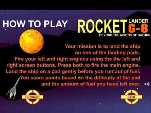 Изображение игры: Rocket Lander G-8: Beyond the Moons of Saturn