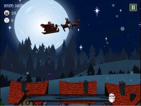 Изображение игры: Santa's Reindeer Run