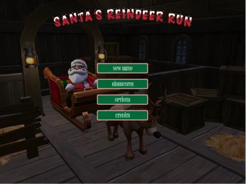 Изображение игры: Santa's Reindeer Run