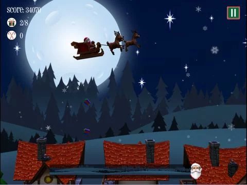 Изображение игры: Santa's Reindeer Run