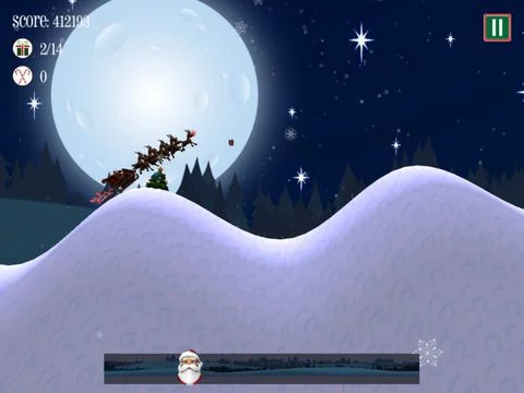 Изображение игры: Santa's Reindeer Run