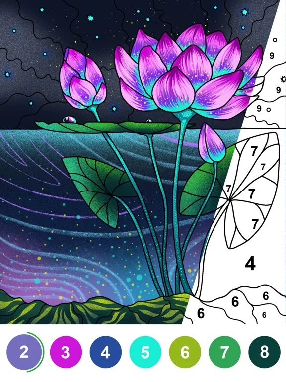 Изображение игры: Paint by Number Coloring Games