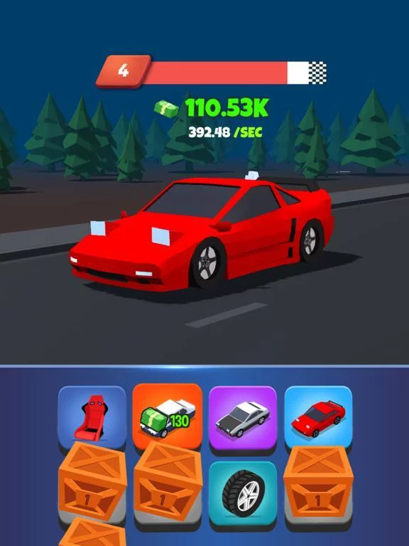 Изображение игры: Night Race - Idle Car Merger