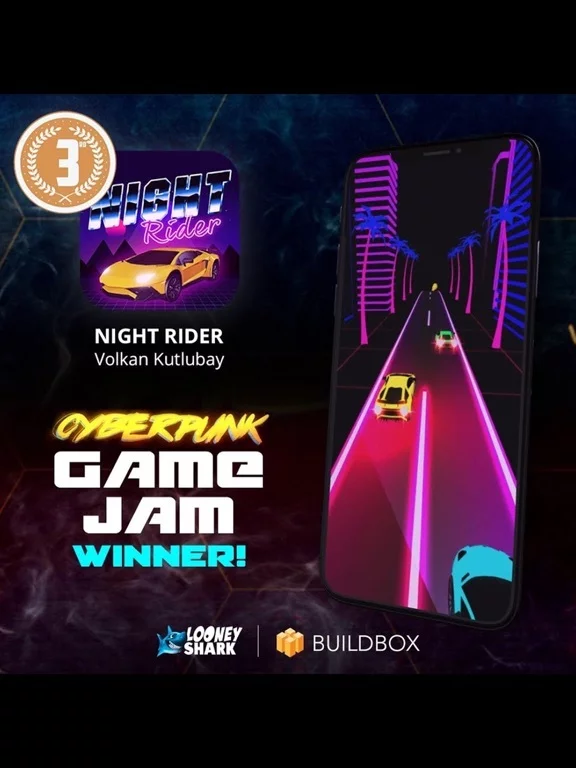 Изображение игры: Night Rider - Cyberpunk Racer