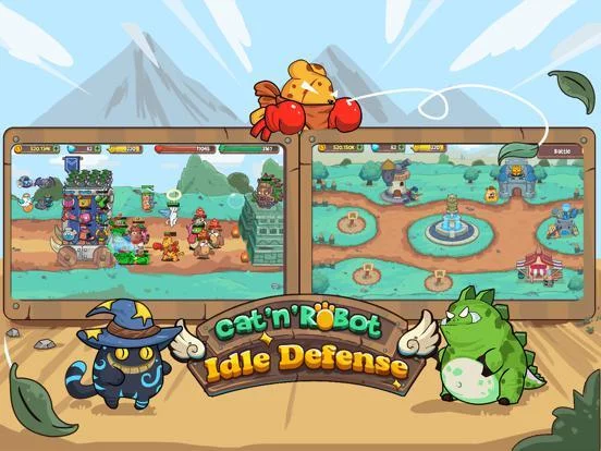 Изображение игры: Cat'n'Robot: Idle Defense
