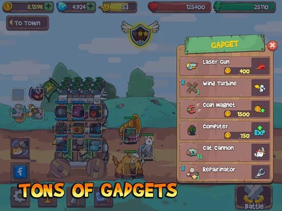 Изображение игры: Cat'n'Robot: Idle Defense