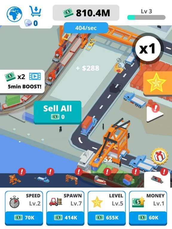 Изображение игры: Idle Port Tycoon