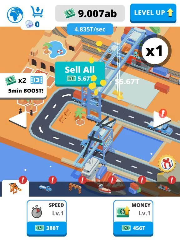 Изображение игры: Idle Port Tycoon