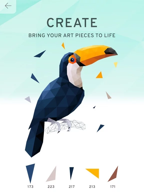 Изображение игры: Poly Island: Coloring Art Book
