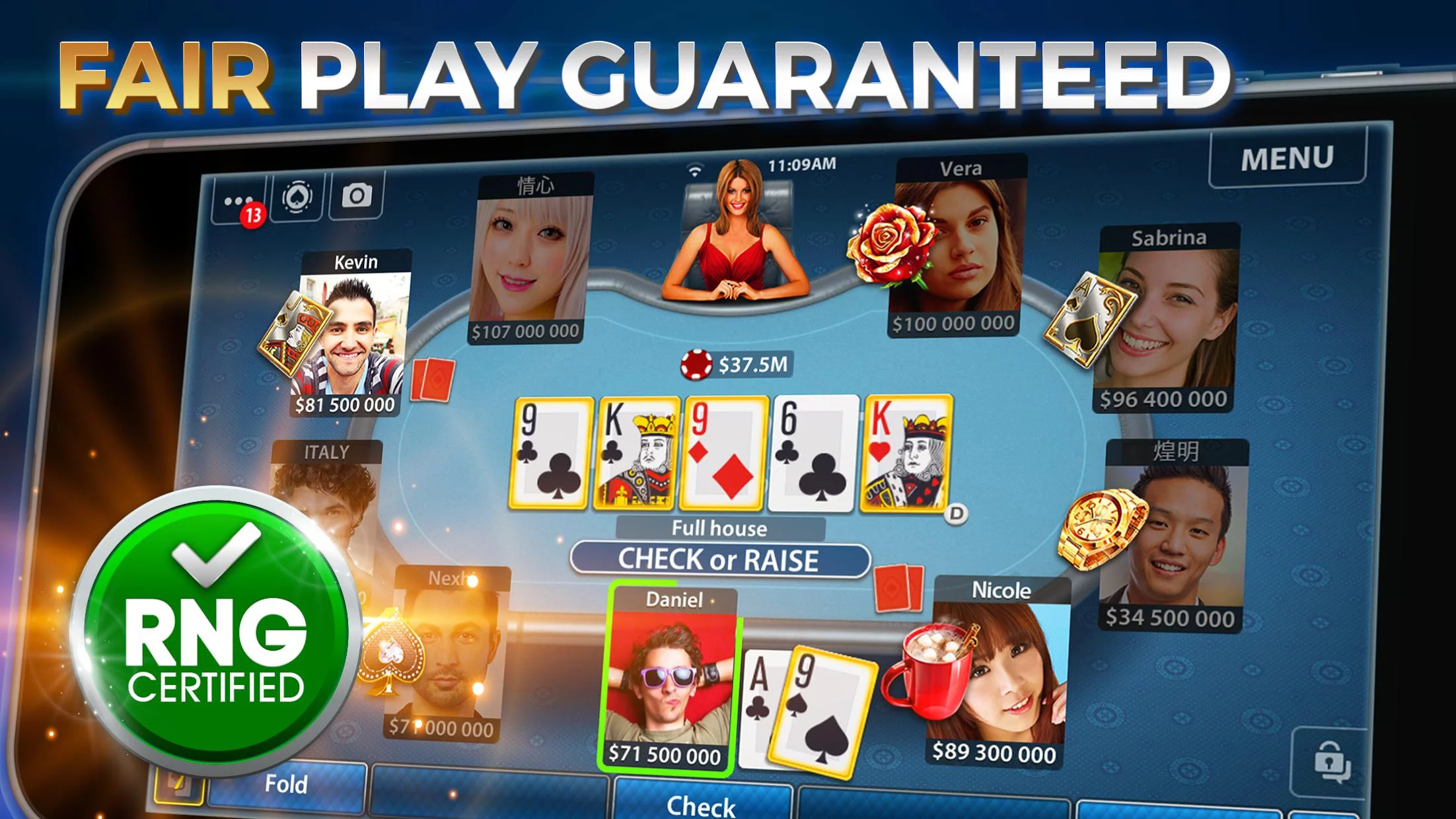 Изображение игры: Texas Holdem & Omaha Poker: Pokerist