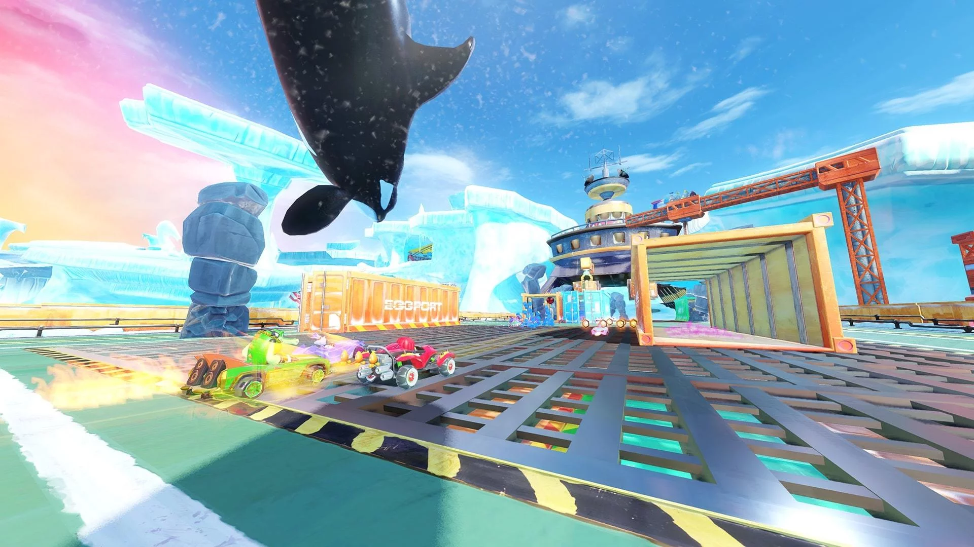 Изображение игры: Team Sonic Racing and Super Monkey Ball: Banana Blitz HD