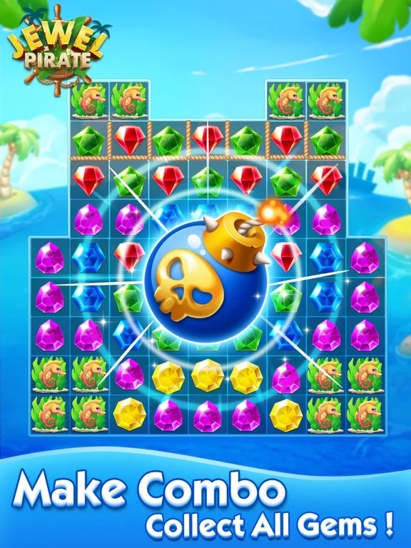 Изображение игры: Jewel Pirate - Matching Games