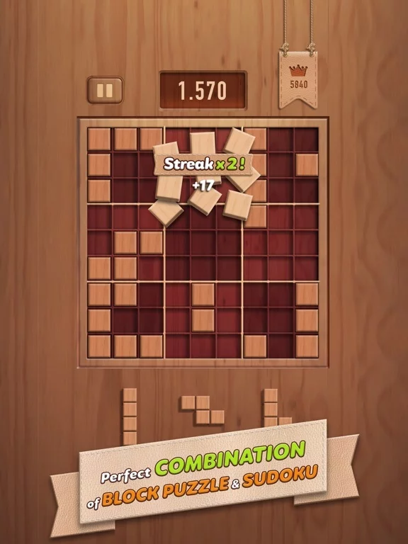 Изображение игры: Woody 99 - Sudoku Block Puzzle