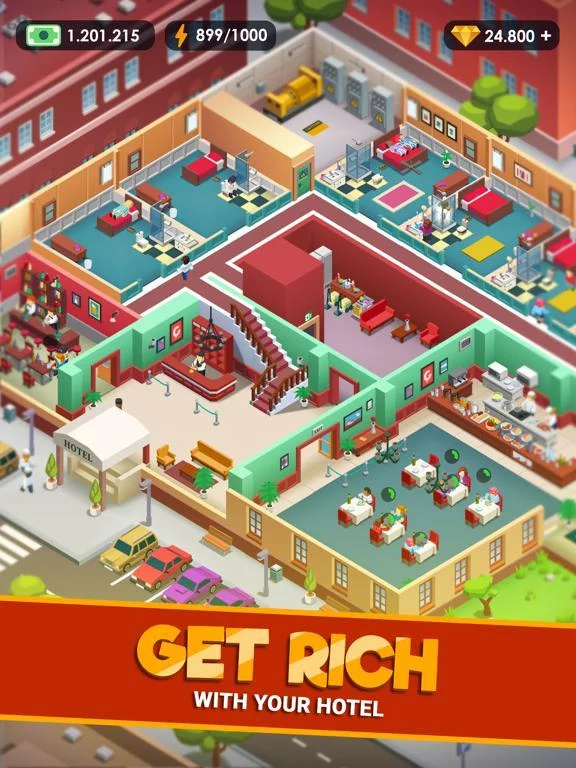 Изображение игры: Hotel Empire Tycoon－Idle Game