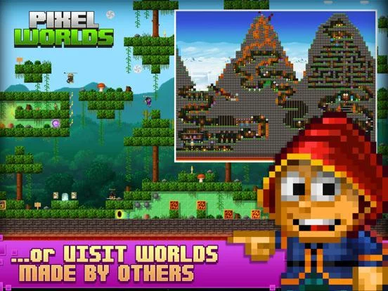 Изображение игры: Pixel Worlds: MMO Sandbox