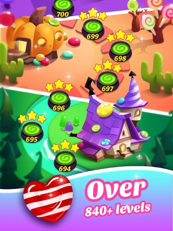 Изображение игры: Gummy Candy Blast！Match 3 Game