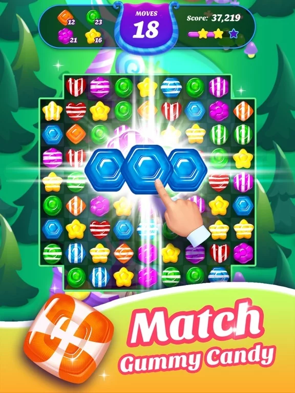 Изображение игры: Gummy Candy Blast！Match 3 Game