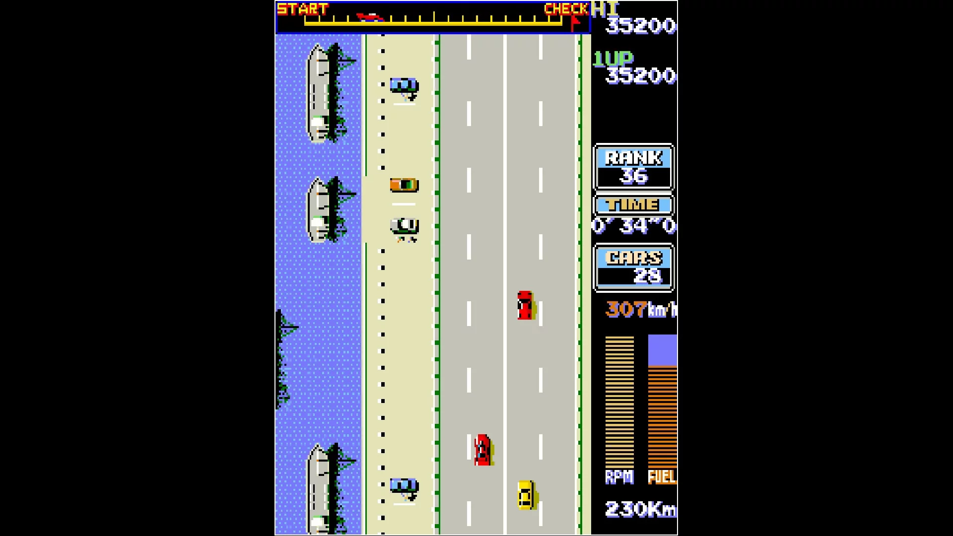 Изображение игры: Arcade Archives ROAD FIGHTER