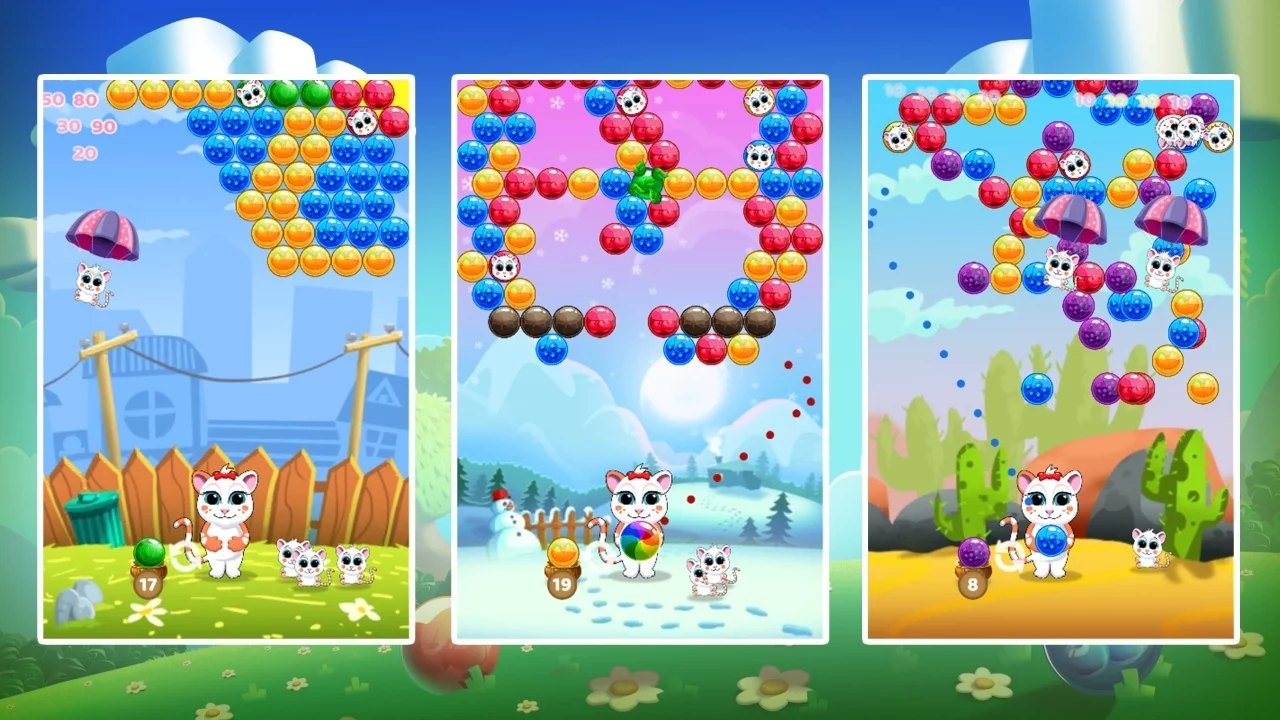 Изображение игры: Bubble Cats Rescue