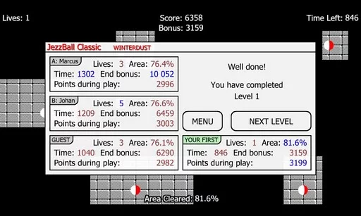 Изображение игры: JezzBall Classic