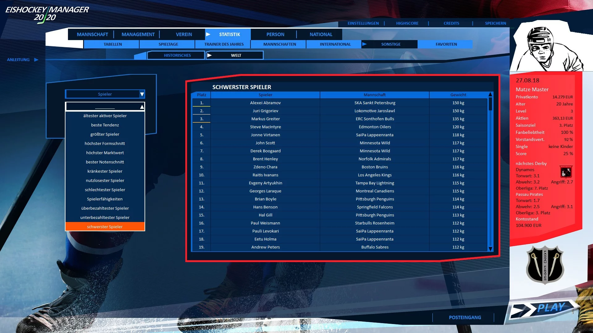 Изображение игры: Hockey Manager 20|20