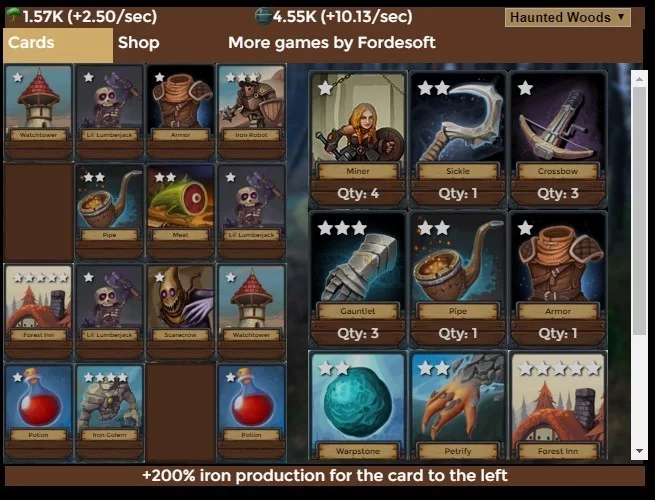 Изображение игры: Creature Card Idle