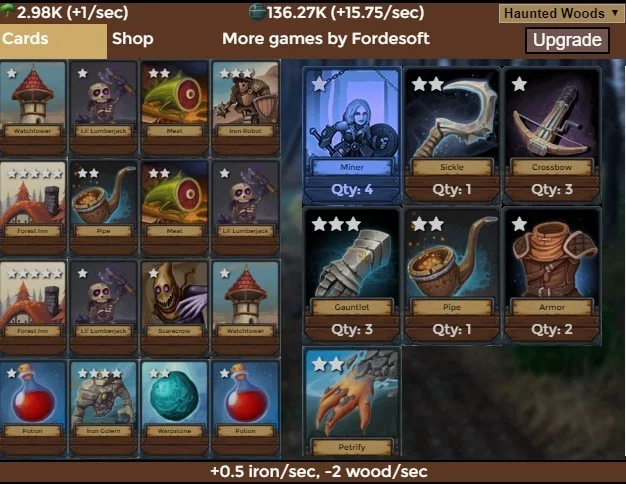 Изображение игры: Creature Card Idle