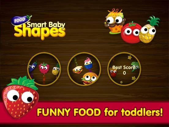 Изображение игры: Smart Baby Shapes FOOD: Fun Jigsaw Puzzles and Learning Games for toddlers & little kids