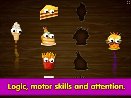 Изображение игры: Smart Baby Shapes FOOD: Fun Jigsaw Puzzles and Learning Games for toddlers & little kids