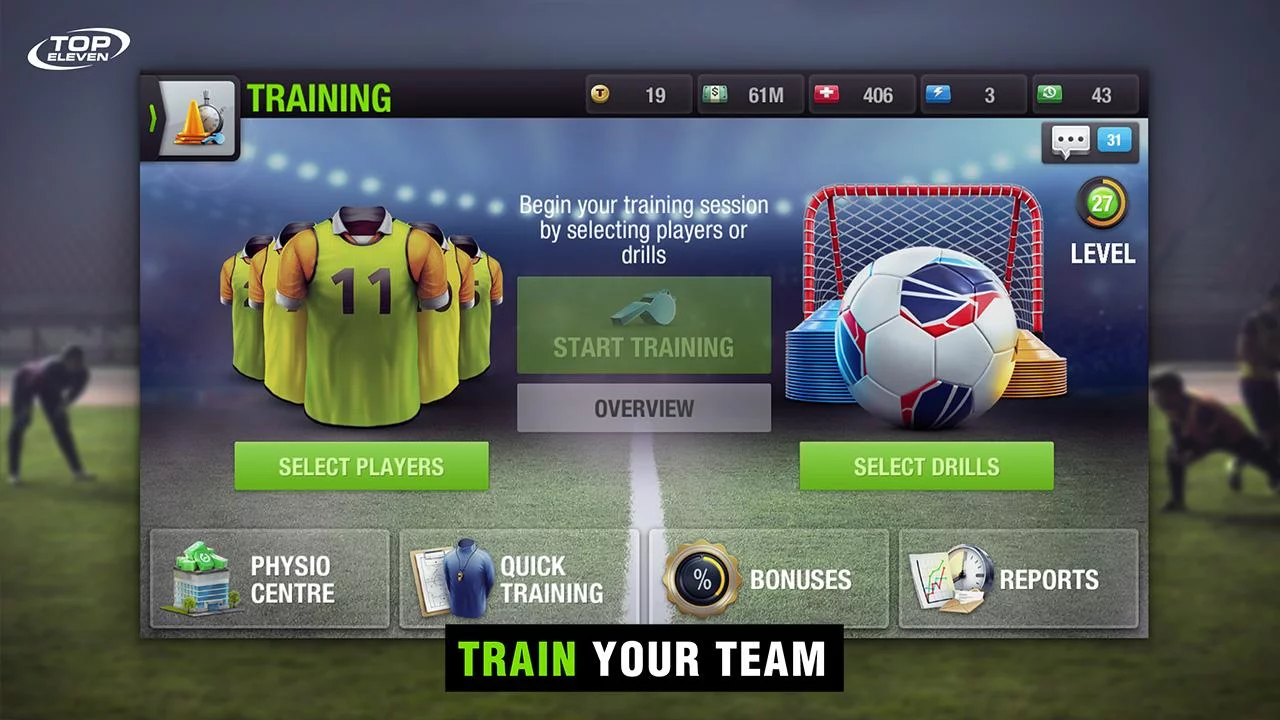 Изображение игры: Top Eleven 2017 - Be a Soccer Manager