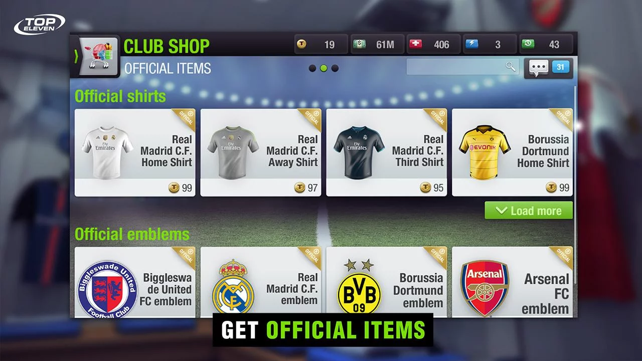 Изображение игры: Top Eleven 2017 - Be a Soccer Manager