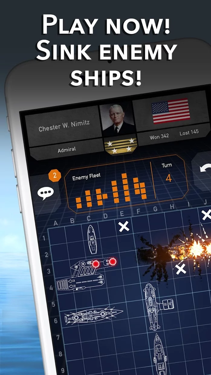 Изображение игры: Battleships - Fleet Battle - Sea Battle