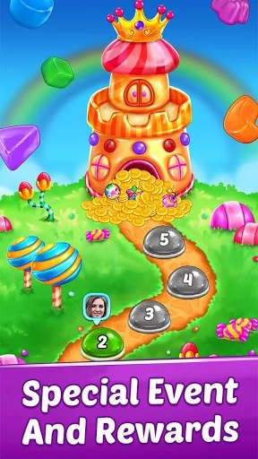 Изображение игры: Gummy Paradise - Free Match 3 Puzzle Game