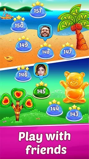 Изображение игры: Gummy Paradise - Free Match 3 Puzzle Game