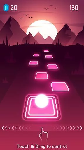 Изображение игры: Tiles Hop: Forever Dancing Ball