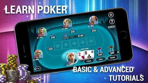 Изображение игры: How to Play Poker - Learn Texas Holdem Offline