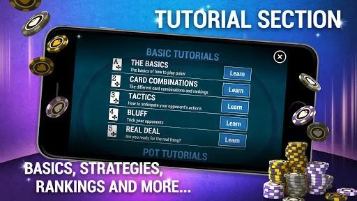 Изображение игры: How to Play Poker - Learn Texas Holdem Offline