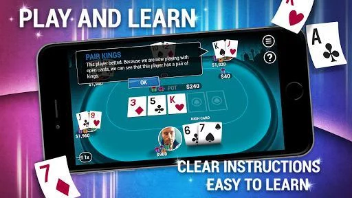 Изображение игры: How to Play Poker - Learn Texas Holdem Offline