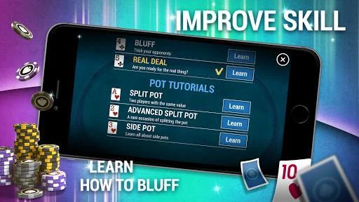 Изображение игры: How to Play Poker - Learn Texas Holdem Offline