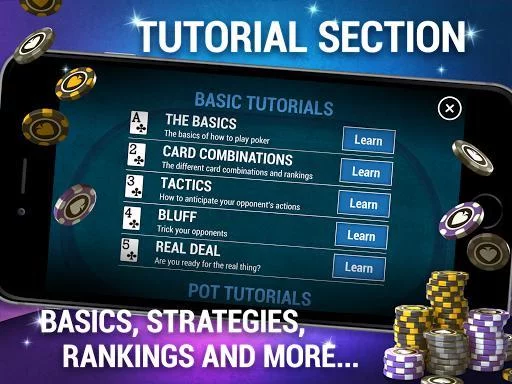 Изображение игры: How to Play Poker - Learn Texas Holdem Offline