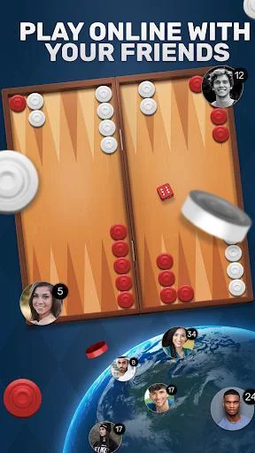 Изображение игры: Free Backgammon Go: Best online dice & board games