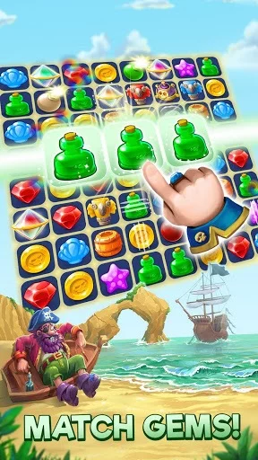 Изображение игры: Pirates & Pearls: A Treasure Matching Puzzle