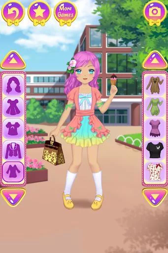 Изображение игры: Anime School Dress Up