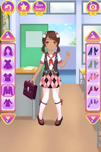 Изображение игры: Anime School Dress Up