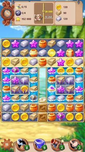 Изображение игры: Pirates & Pearls: A Treasure Matching Puzzle