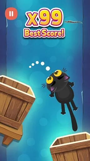 Изображение игры: Kitty Jump! - Tap the cat! Hop it into the box!