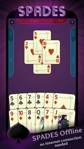 Изображение игры: Spades Offline