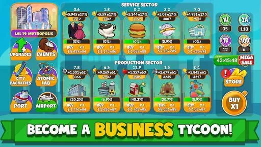 Изображение игры: Holyday City Tycoon: Idle Resource Management