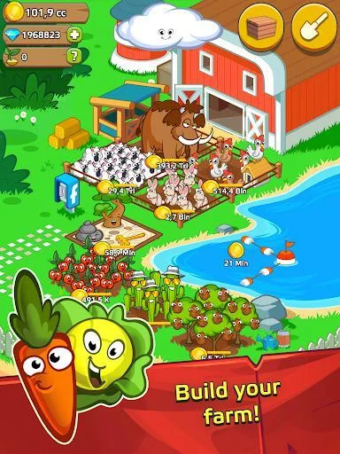 Изображение игры: Farm and Click - Idle Farming Clicker