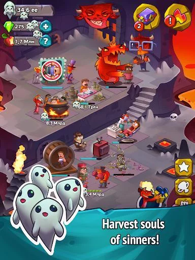 Изображение игры: Farm and Click - Idle Hell Clicker